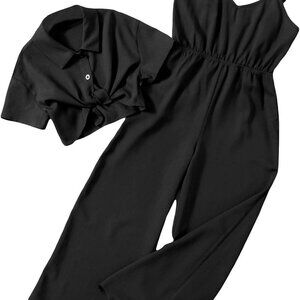 Brand New Girl's 2 Piece Outfit - Black, 14 Years